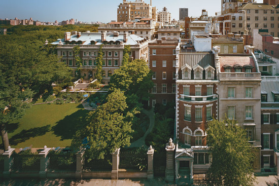 THE COOPER HEWITT CAMPUS INCLUDES THE CARNEGIE MANSION AND GARDEN AND ADJACENT TOWNHOUSES. (COURTESY COOPER HEWITT)