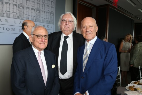 From left: Robert A.M. Stern, Richard Meier, and Norman Foster at Building commissioner Rick Chandler and David Levinson, CEO of L&L Holdings with Norman Foster at "Lunch at a Landmark."