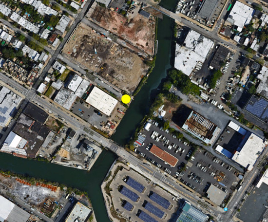 Site of planned Sponge Park in Gowanus (Google Maps)