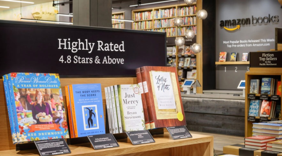 An Amazon Books display. (Amazon.com)