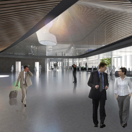 Oklahoma Airport Trust approves a bright new terminal at Will Rogers World Airport. Courtesy FSB and HOK