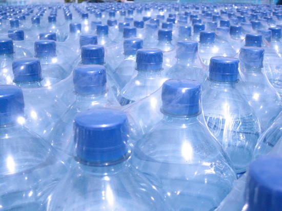 Bottled water awaiting distribution (Cheltenham Borough Council / Flickr)