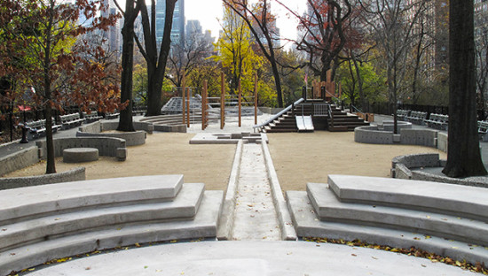 The newly rehabilitated adventure playground (Courtesy Central Park Conservancy)