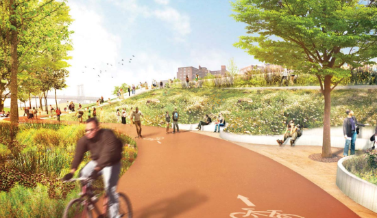 Rendering of the East Side Coastal Resiliency Project. (Courtesy City of New York)