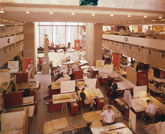 Art and Architecture building 4th and 5th floor studios, 1963. (Courtesy Yale School of Architecture.)