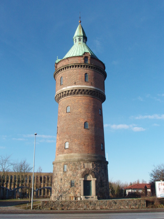 The Aarhus water tower, built in 1907 (Courtesy Wikipedia)