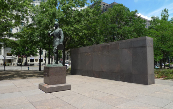 The statue of General Pershing as of now (Courtesy ASLA)