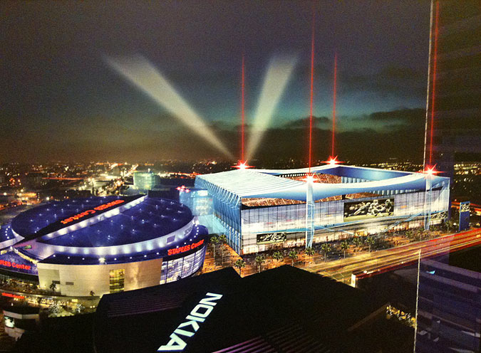 Proposed LA stadium by HNTB.