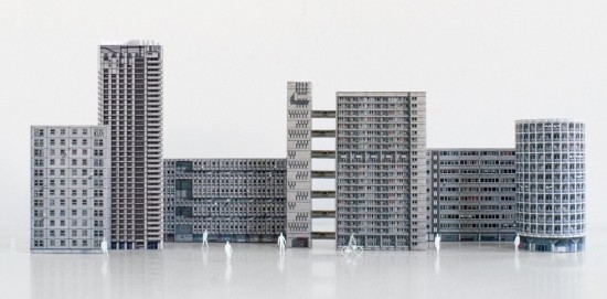 Brutalist building toys made from paper (Courtesy Zupagrafika)