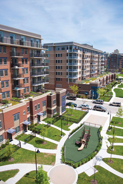 New housing at the site of Cabrini Green.