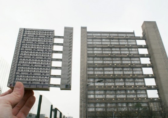 Brutalist building toys made from paper (Courtesy Zupagrafika)