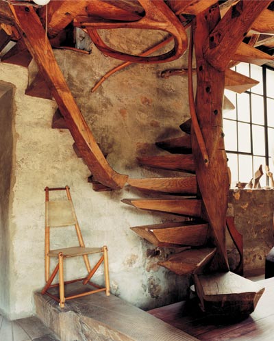 Inside Wharton Esherick's home in Valley Forge, PA.