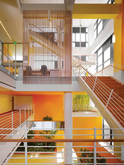 Four-story atrium at Yale's new lab by Behnisch Architekten