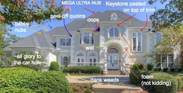 A typical critique from Kate Wagner's McMansion Hell. (McMansion Hell / Image via puddingstonepost.com)