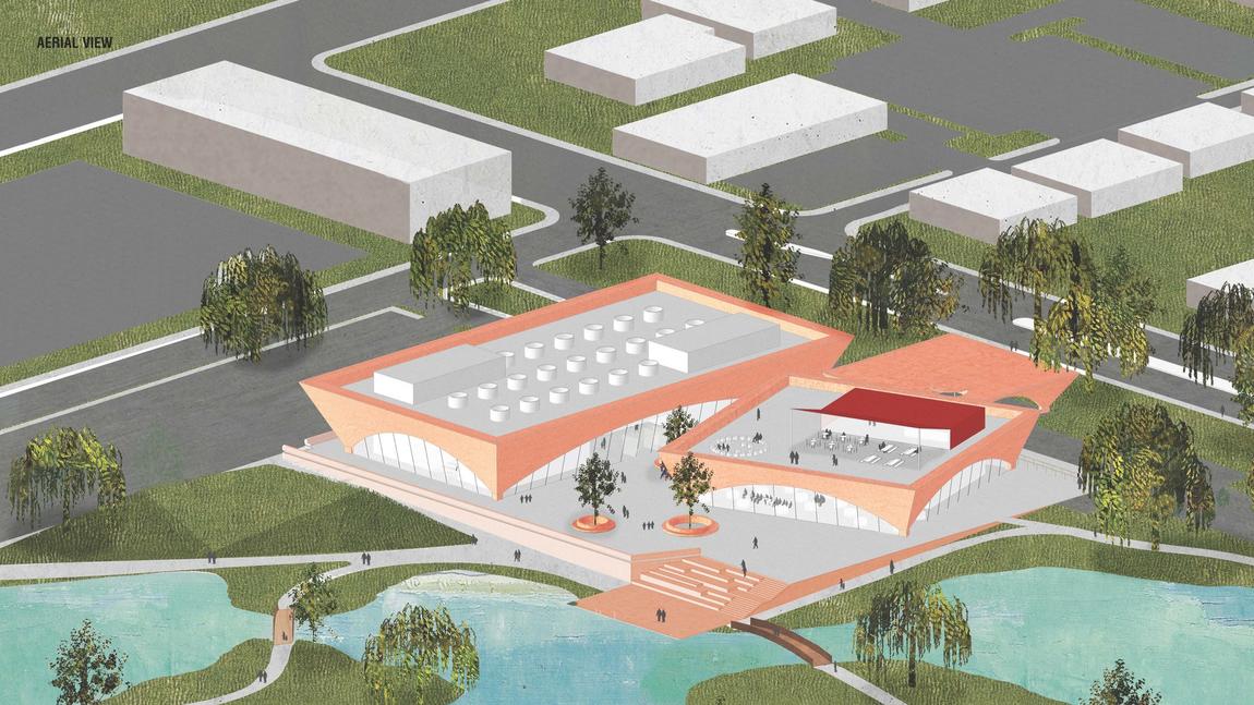 Site overview for the proposed new Winter Park Library (image courtesy Adjaye Associates)