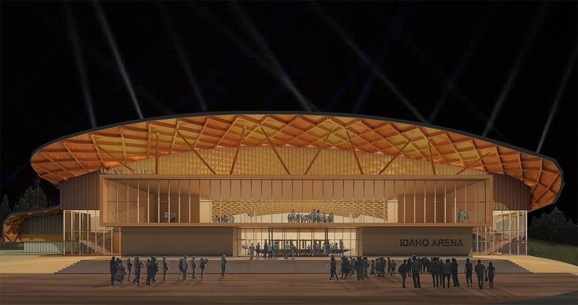 University of Idaho turns to mass timber for new basketball arena (Courtesy Opsis)