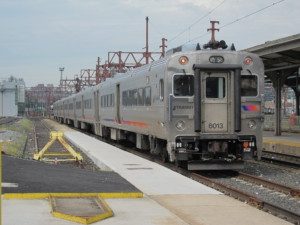 NJT train in the station