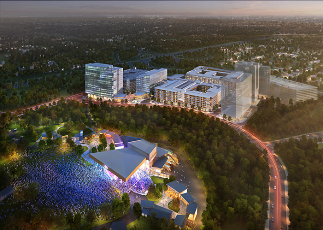 Rendering of the renovated Merriweather Post Pavilion (Courtesy The Howard Hughes Corporation)