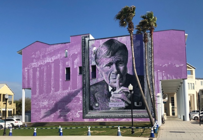 Vincent Scully Mural in Seaside, Florida. (Courtesy Michael Pisacane)