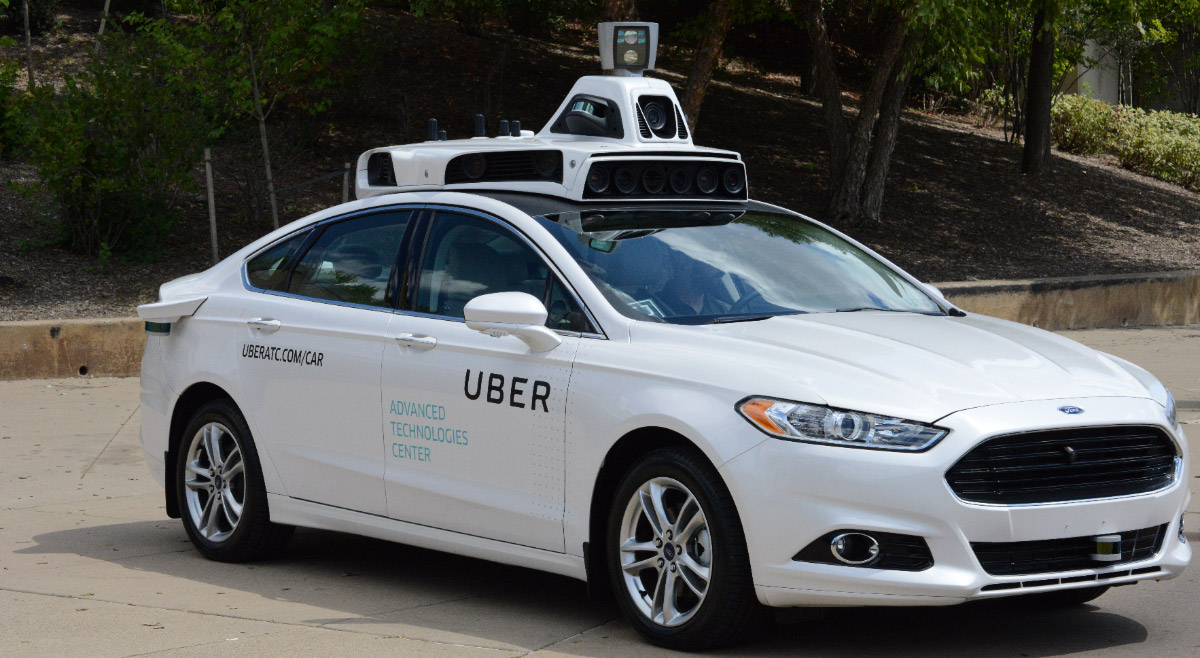 An Uber-branded self-driving car. (Courtesy Uber)