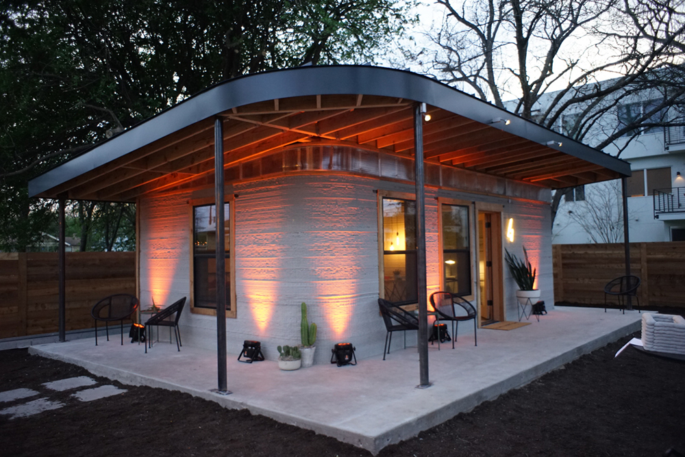 ICON's unveiled 3-D printed home (Courtesy ICON).