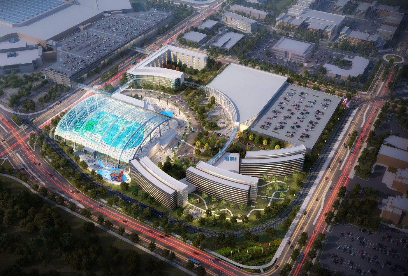 Rendering of the prospective water park at the Mall of America. (Courtesy DLR Group)