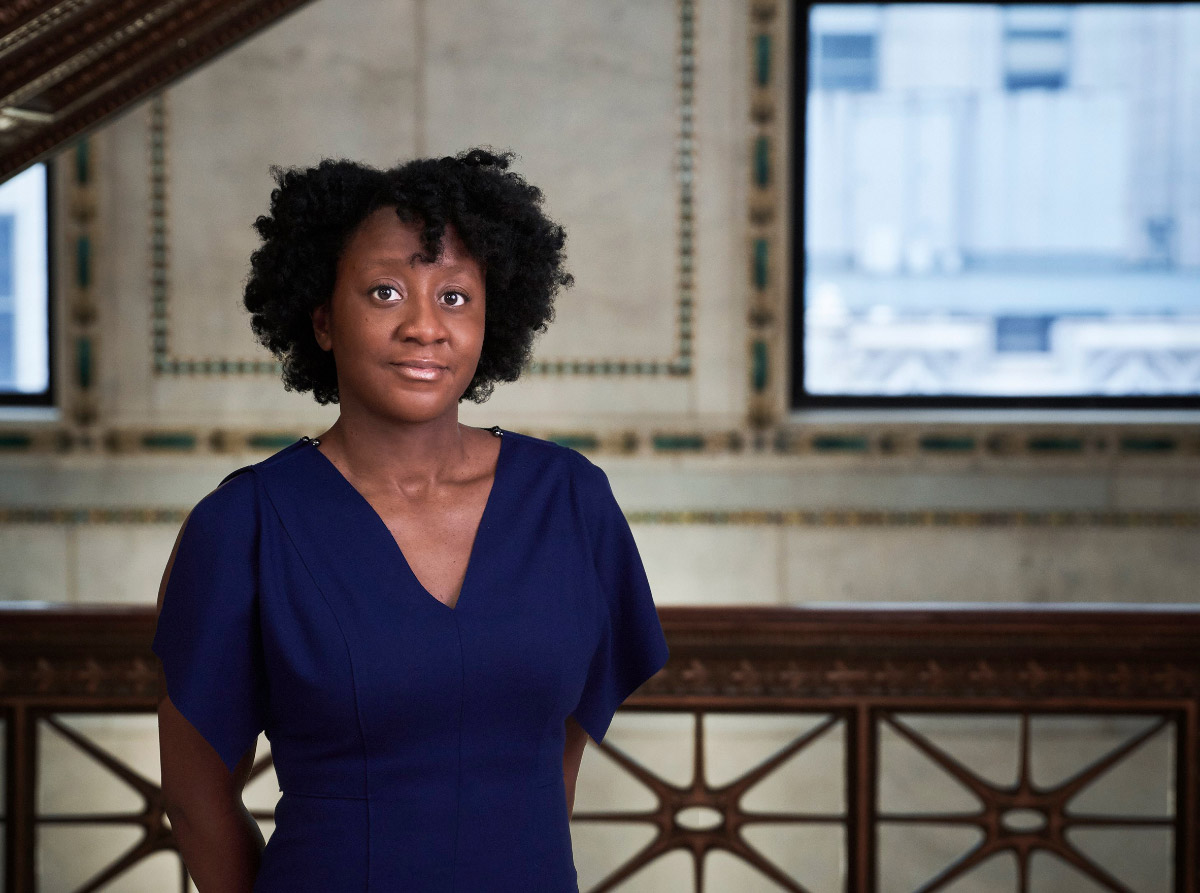 Yesomi Umolu at the Chicago Cultural Center. (Andrew Bruah/courtesy the Chicago Architecture Biennial)