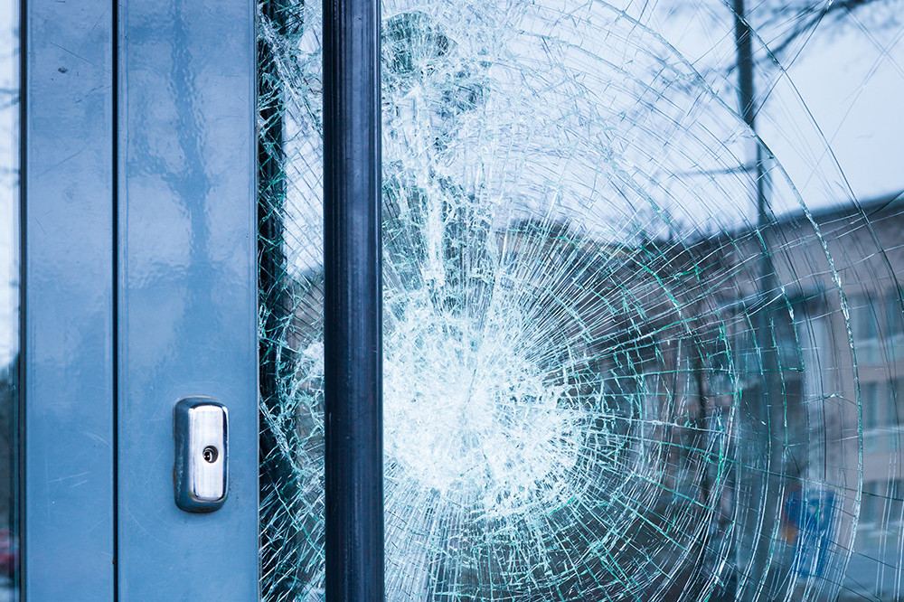 Photo of secure door glass solution