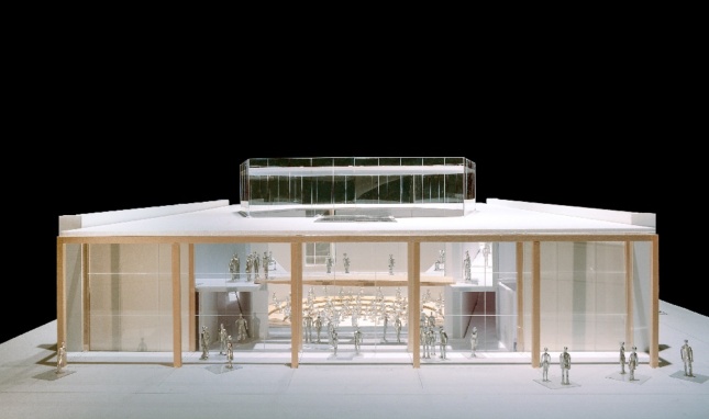 View of model of proposed YOLA concert center