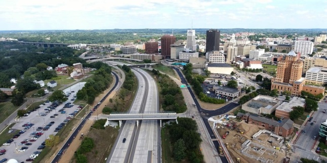 Aerial photo of the site of the Innerbelt National Forest