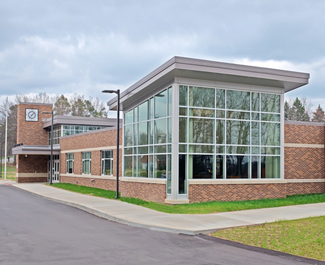 Photo of school with secure glass