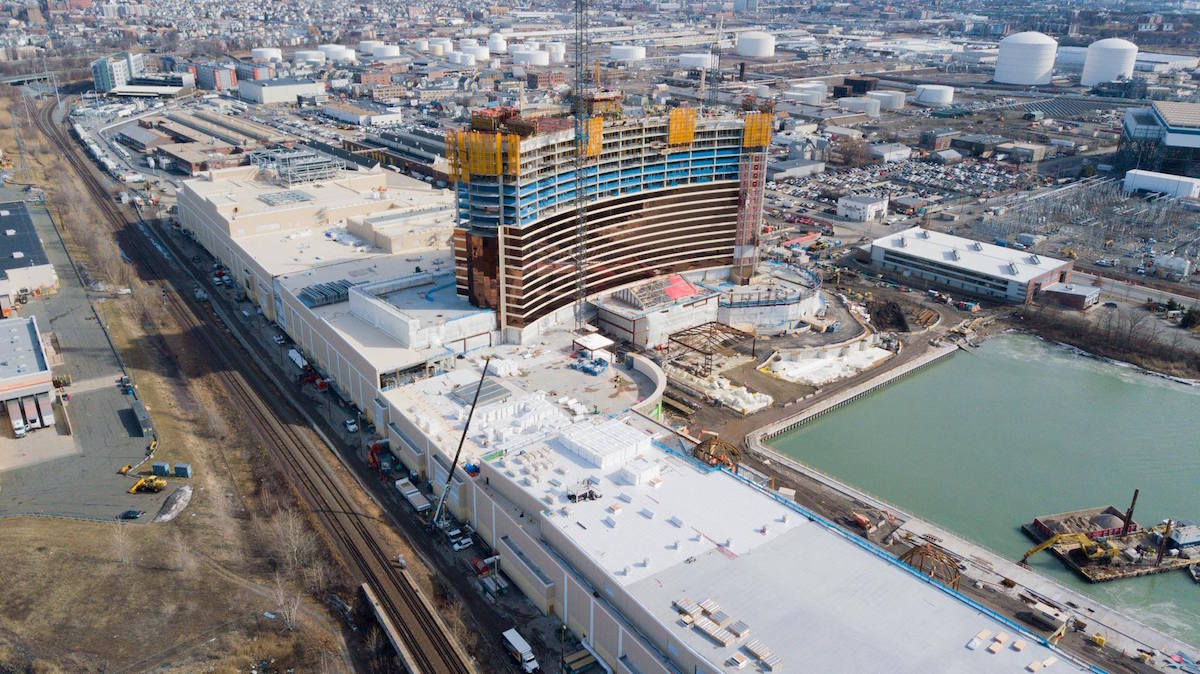 A photo of a casino construction site