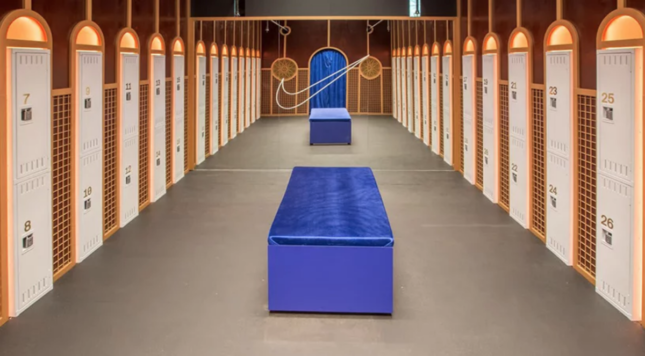 A photo of the locker room at Nike's Just Do it HQ