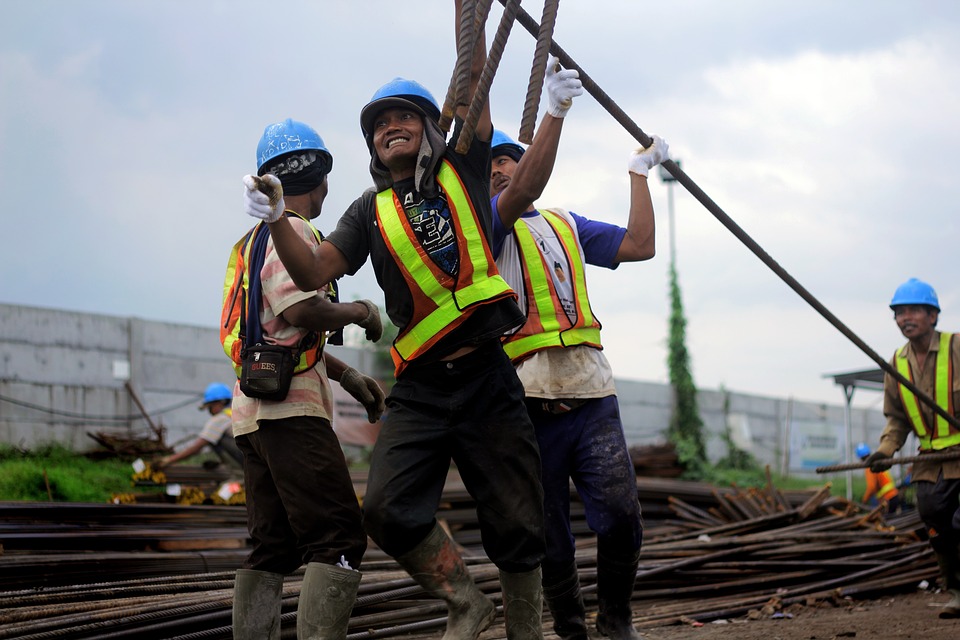 A photo of construction workers