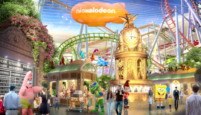 The Nickelodeon Universe theme park.