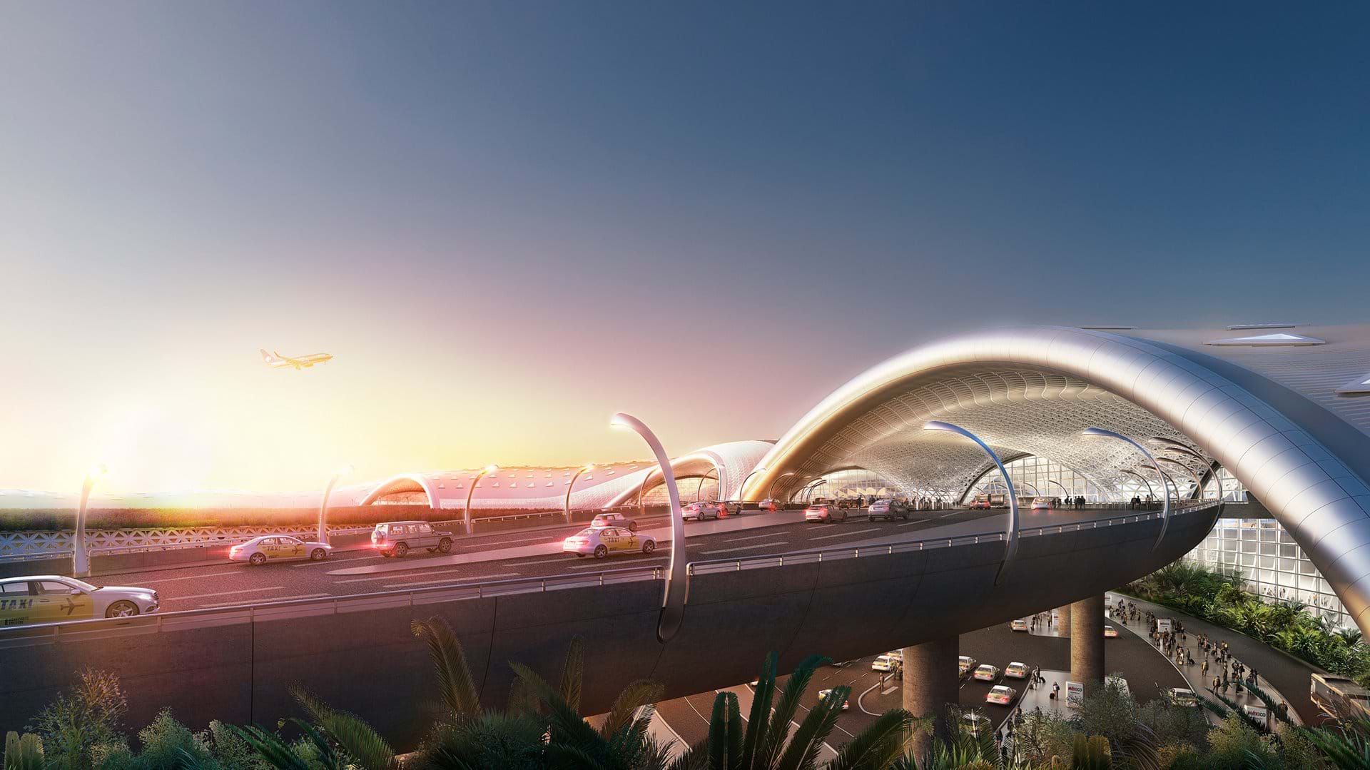 Rendering of proposed Mexico City airport