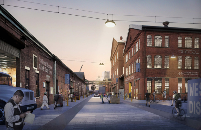 Rendering of the historic core area of the Brooklyn Navy Yard