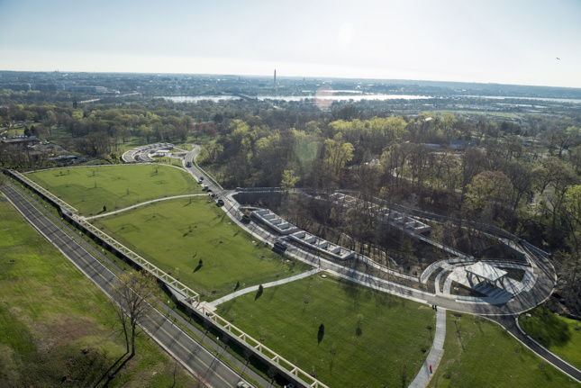 Aerial photography of the Millennium Project at Arlington National Cemetery