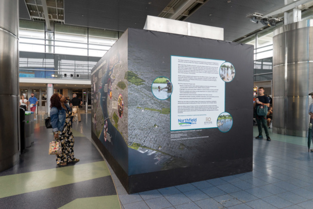 Living Breakwaters exhibit at the Staten Island Ferry Terminal
