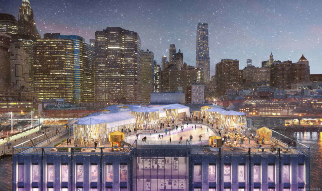 Rendering of Pier 17 rooftop by Visualhouse