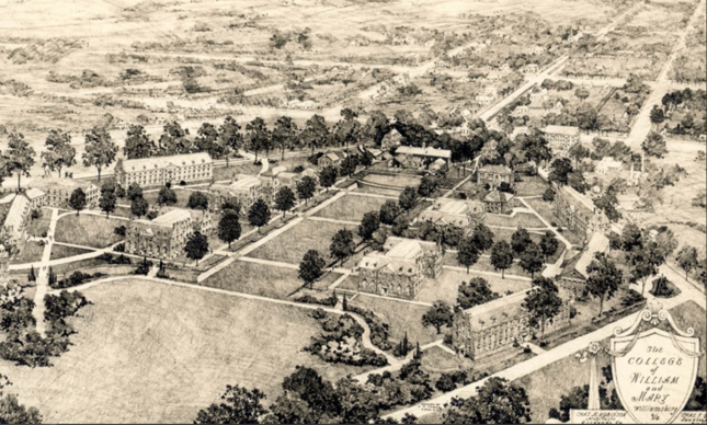 Drawing of William & Mary's Historic Campus