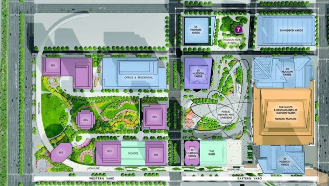 Masterplan of Hudson Yards parkland development