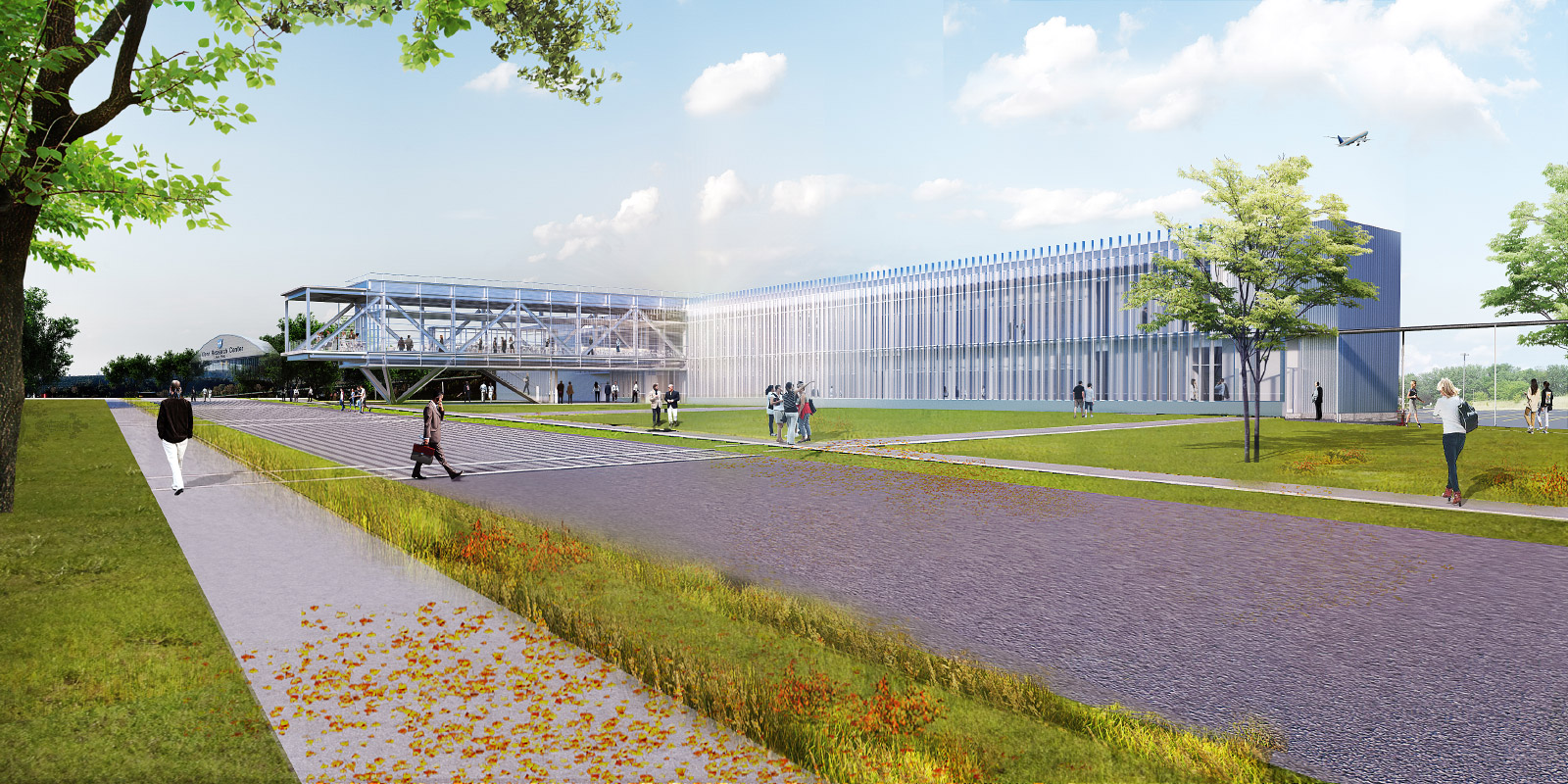 Rendering of the Research Support Building, a forthcoming addition to the John H. Glenn Research Center in Cleveland, Ohio, designed by TEN Arquitectos