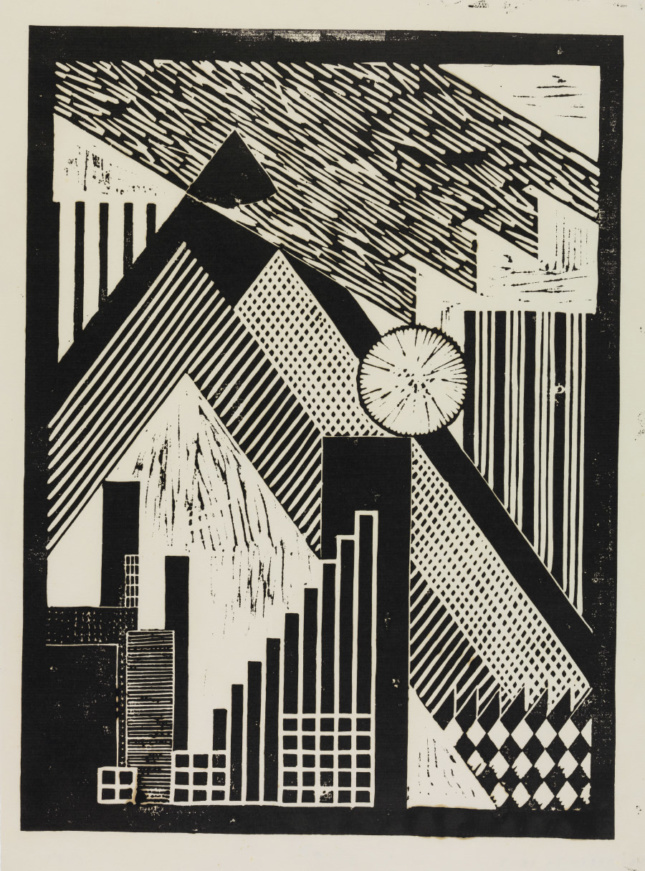 An untitled Hannes Meyer linocut on paper, C. 1925-1926