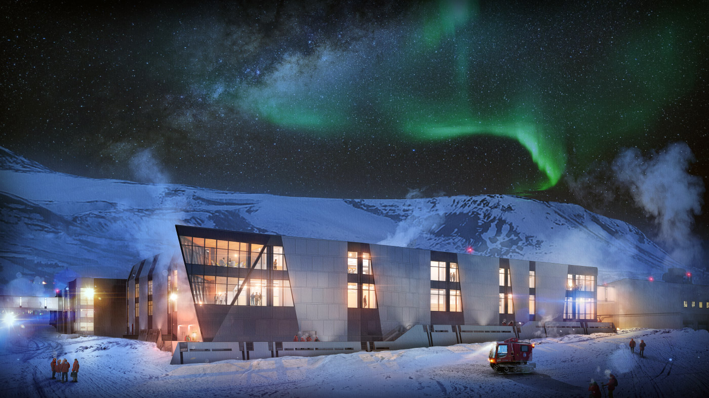 Rendering of McMurdo station in Antarctica designed by OZ Architecture