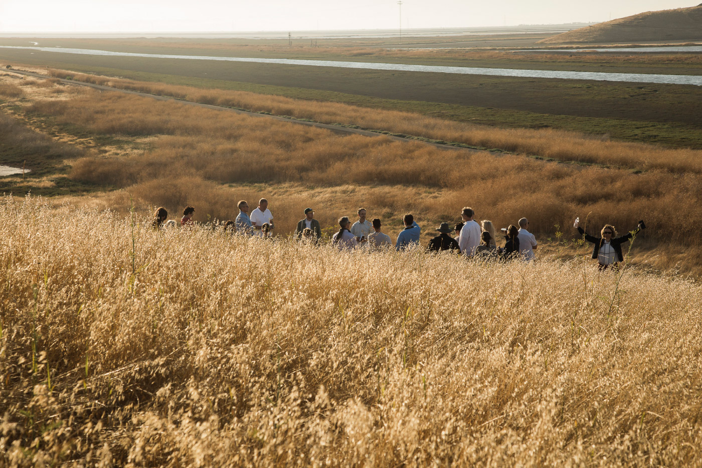 Meeting attendees overlooking Alameda Creek near Fremont, California. Council members’ time away from everyday responsibilities allows for collaboration and reflection on larger challenges.