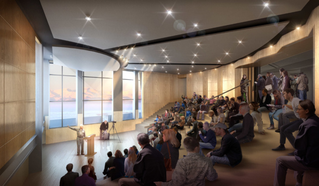 McMurdo is used as a research hub for everything from astrophysics, to atmospheric science, to climate science. OZ has proposed an auditorium where scientists can share their findings with everyone on the campus.