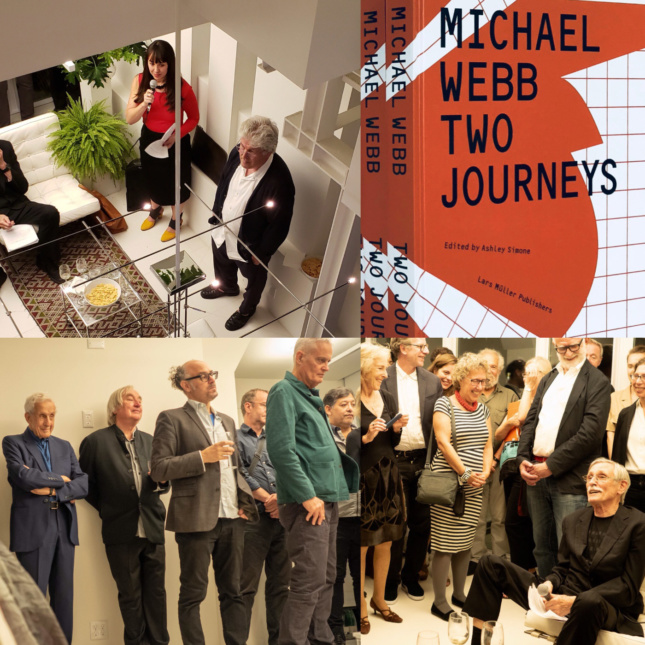 Ashley Simone, William Menking, Steven Holl, Kenneth Frampton, and many others gathered to celebrate the release of Two Journeys
