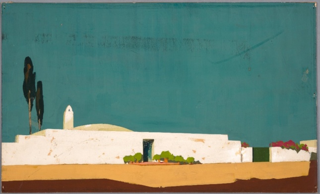 Elizabeth Calovich (active ca. 1945), renderer, Airform residence for Manuel Reachi, Ensenada, Mexico, ca. 1945. Wallace Neff (1895-1982), architect