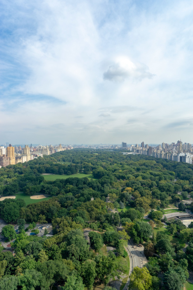 Photo of view from the Hampshire House penthouse at 150 Central Park South